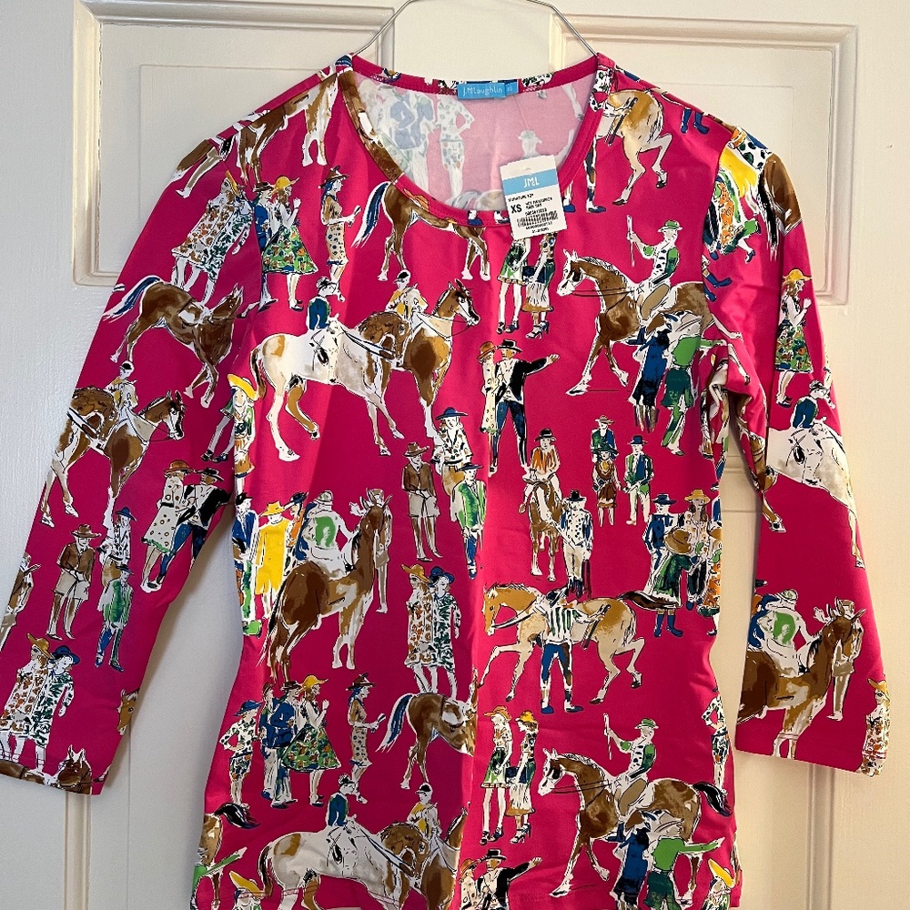 NWT J McLaughlin Signature Top XS horse equestrian